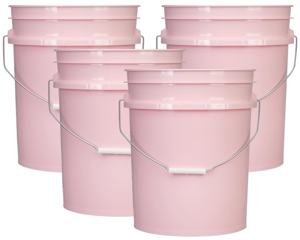House Naturals 5 Gallon Premium HPDE Plastic Bucket - Made in USA Food Grade Container, BPA Free All Purpose Pail (5, Red)