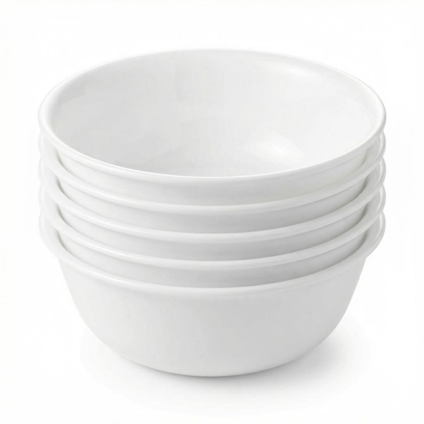 Corelle Vitrelle 6-Piece Salad Appetizer Plate Set Triple Layer Glass and Chip Resistant, 6-3/4-Inch Lightweight Round Plates, Winter Frost White