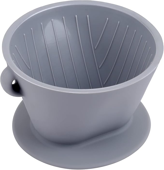 Segarty #2 Pour Over Coffee Maker, Single Cup Black Ceramic Coffee Dripper, 1 Set Size No.2 Reusable Filter Cone Drip Holder Slow Brewer with 3 Holes Flat Bottom for Travel, Camping, Office, Home