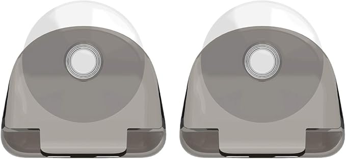 kwmobile 2x Razor Holder with Suction Cup - Self-Adhesive Shaver Wall Mount - Bathroom Organizer for Glass and Tiles - Black/Transparent