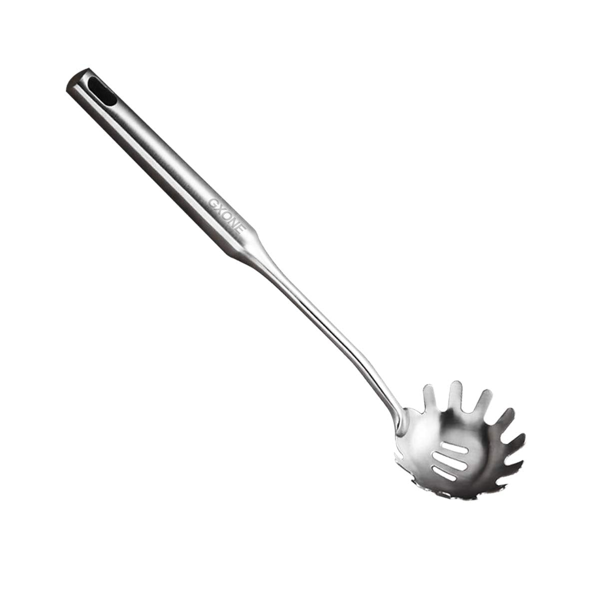Spaghetti Spoon,304 Stainless Steel Pasta Spoon,Wooden Handle,14.2Inch