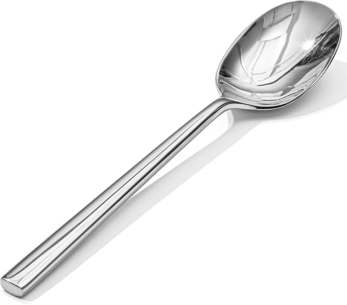 KINGSTONE 4 Piece Dinner Spoons Set, Stainless Steel Spoons