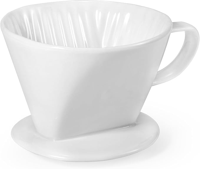 Noarixa Pour Over Coffee Dripper, Ceramic Pour Over Coffee Maker, White