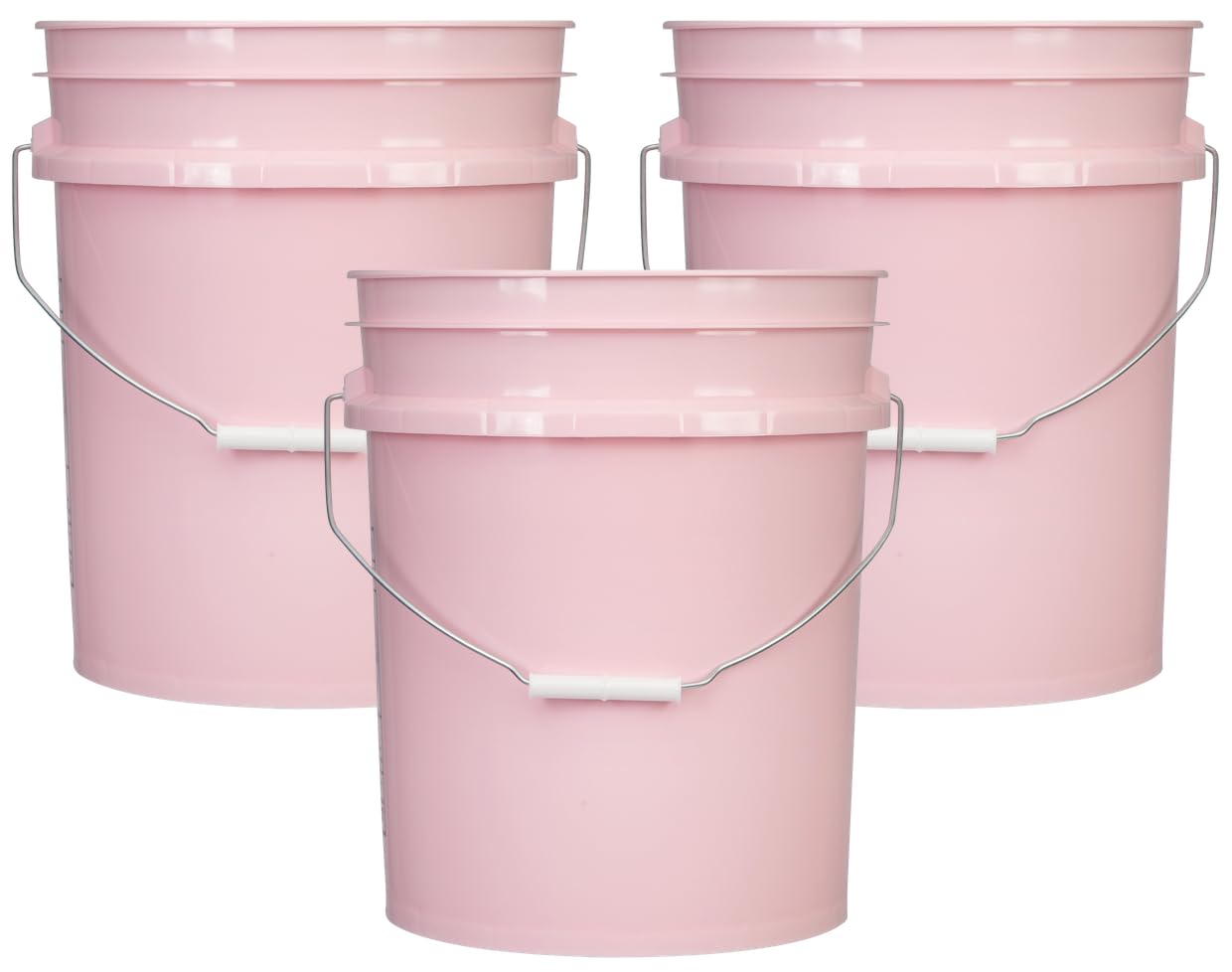 House Naturals 5 Gallon Premium HPDE Plastic Bucket - Made in USA Food Grade Container, BPA Free All Purpose Pail (5, Red)