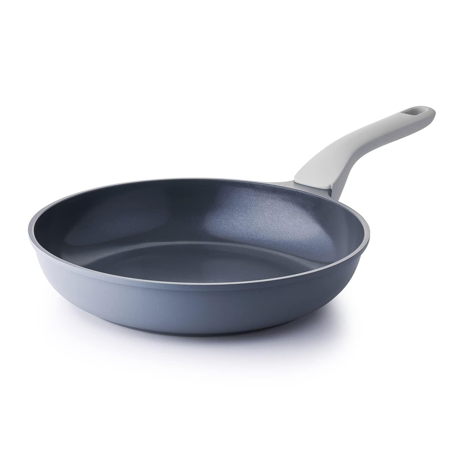 PRICUSIS Nonstick Ceramic Frying Pan, 8/10 Inch Skillet with Stay Cool Handle, Fully Coated, Induction Compatible, 100% Dishwasher Safe, PTFE PFAS & PFOA Free（10 Inch, Coconut White）