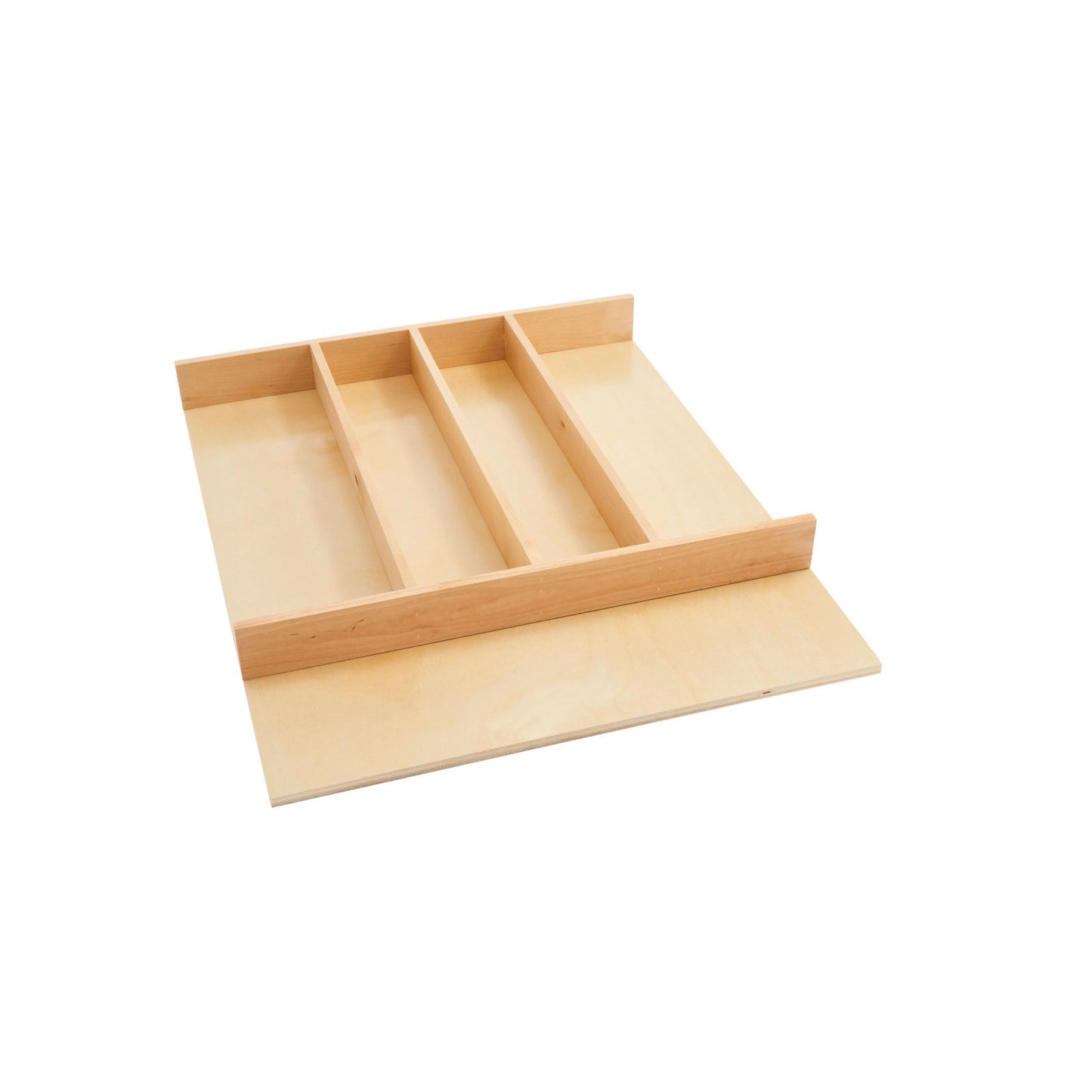 Rev-A-Shelf Custom Trim-to-Fit Silverware Drawer Organizer For Kitchen Utensils, Cutlery Cabinet Storage Divider Insert, 18.5" x 22", Maple Wood, 4WUT-1