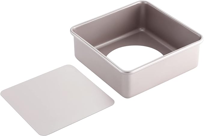 CHEFMADE 8.7-Inch Rectangle Cake Pan, Non-Stick Deep Dish Bakeware for Oven Baking (Champagne Gold)