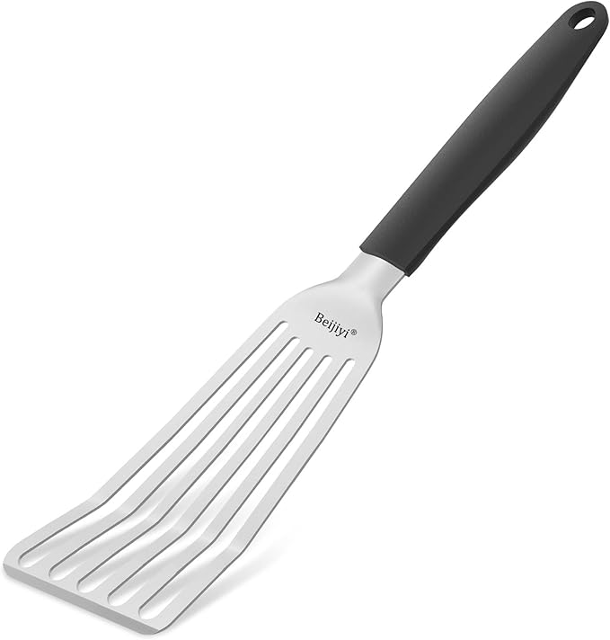 Beijiyi 2 Pack Stainless Steel Fish Spatula, 13.5" & 11.7"