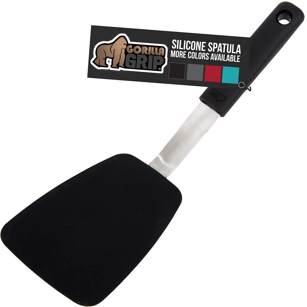 GORILLA GRIP Patented Nonstick Spatula for Frying Pan, 11.6 inch, Gray