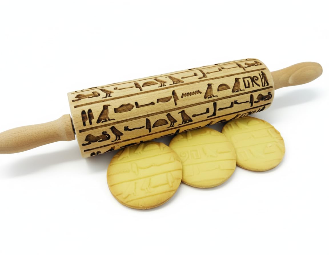 MELODY EMBOSSING ROLLING PIN with NOTES LASER ENGRAVED for EMBOSSED COOKIES GIFT FOR MUSICIAN