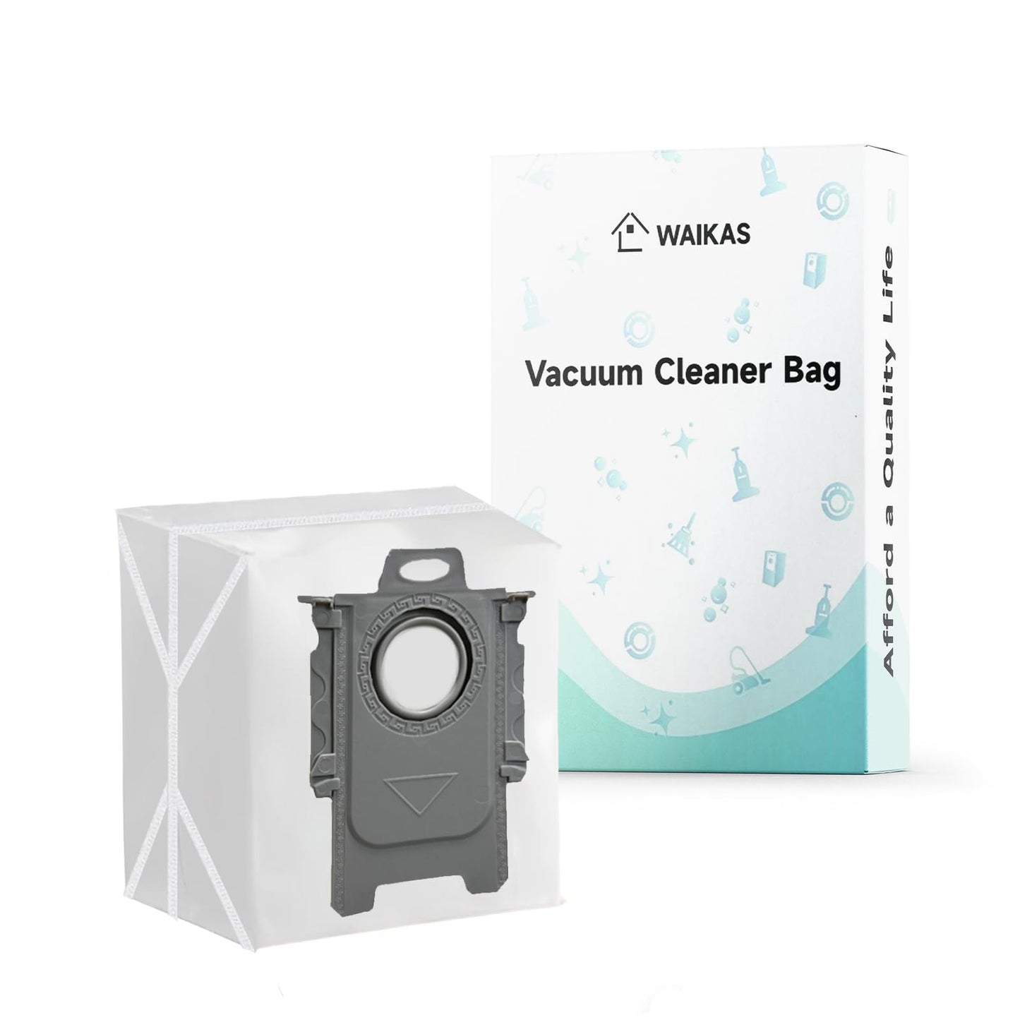 WAIKAS Vacuum Bags for Roborock Robot Vacuum (Qrevo/Saros Series), 20-Pack