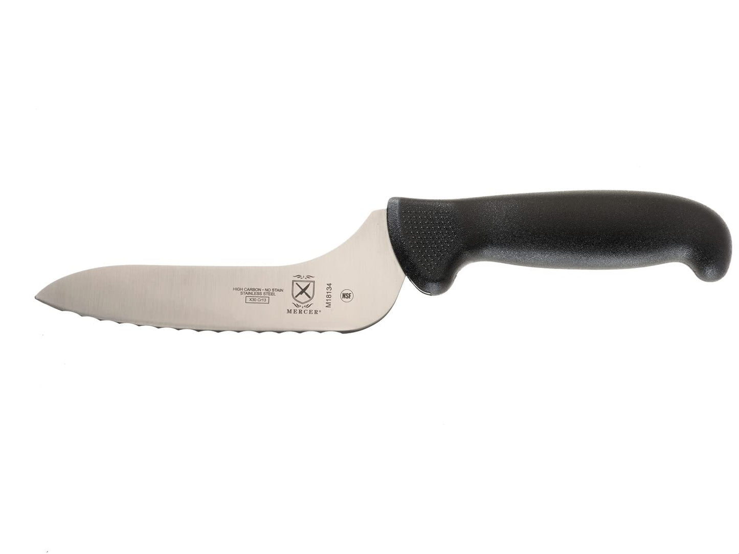 Mercer Culinary M22508 Millennia Black Handle, 8-Inch Wavy Edge, Bread Knife