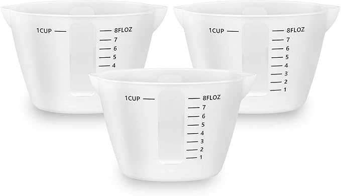 Gartful 500ml Large Silicone Measuring Cups, 2-Cup Resin Mixing & Pouring Cups for Epoxy, Resin Jewelry Making, Nonstick Reusable Craft Measuring Cups, 16 oz, Set of 2