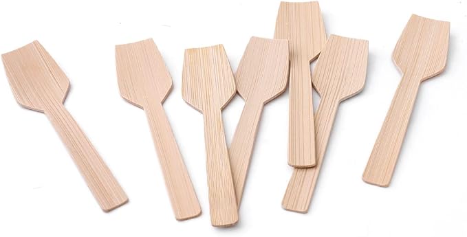 Bamboo Cutlery - 2000PK Mini Forks 3.54" Disposable Small 100% Compostable Cutlery Set Eco Friendly Renewable Natural Bamboo Disposable Fork Bulk for Dessert/Fruit