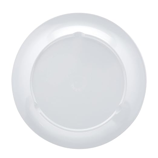 Amazon Basics Melamine Dinner Plates for Restaurants and Home, Dishwasher Safe, BPA Free, Break and Crack Resistant, 10.5", White, 6-Piece Set