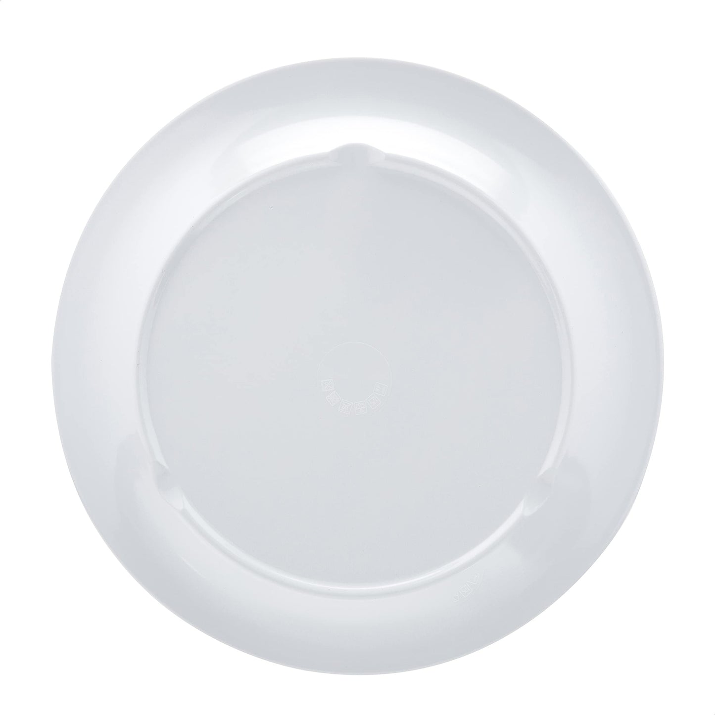 Amazon Basics Melamine Dinner Plates for Restaurants and Home, Dishwasher Safe, BPA Free, Break and Crack Resistant, 10.5", White, 6-Piece Set