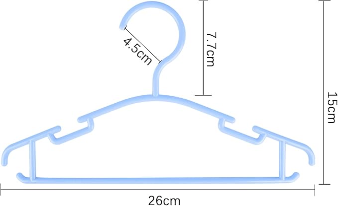GoodtoU Baby Hangers Plastic Baby Clothes Hanger 100 Pack Kids Hangers for Closet Infant Toddler Children Hanger Blue