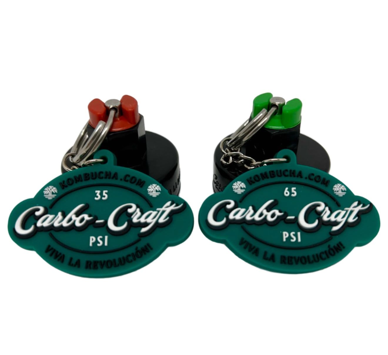 Kombucha.com Carbo-Caps: The Swingtop Slayer and Ultimate Carbonation System for Craft Beer & Kombucha Home Brewing. Viva La Revolución! (35 psi (Medium Carbonation), 6 Carbo-Caps + PRVs)