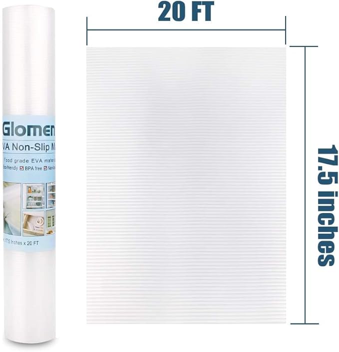Refrigerator Liners, Fridge Mats, Washable Oil-Proof Fridge Pads Shelves Drawer Cabinet Liners, 17.5 Inches x 20 FT, Refrigerator Mats for Shelves (17.5 Inches x 20 FT)…