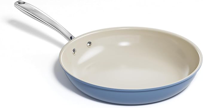 Redchef Ceramic Non Stick Egg Pans, Nonstick Frying Pan Skillet, 8 inch Cooking Pan Non Toxic with Stay Cool Handle for Induction, PTFE & PFAS & PFOA Free, Dishwasher/Oven Safe (Green)