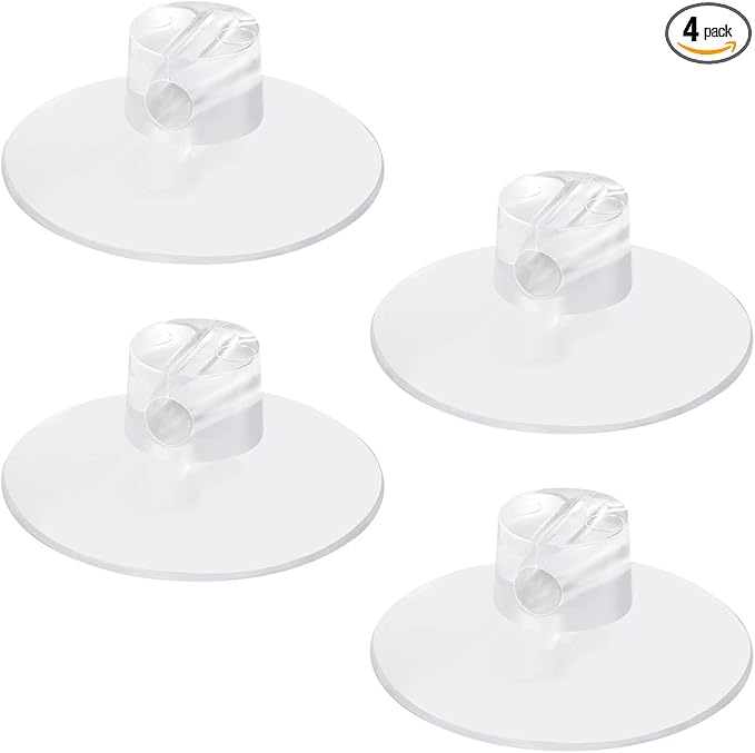 4 Pack Bathroom Shower Caddy Connectors Suction Cups, Heavy Strength Clear Suction Cups Compatible with Zenna Home, Simple Houseware, GeekDigg, Plumboss, Splash Home