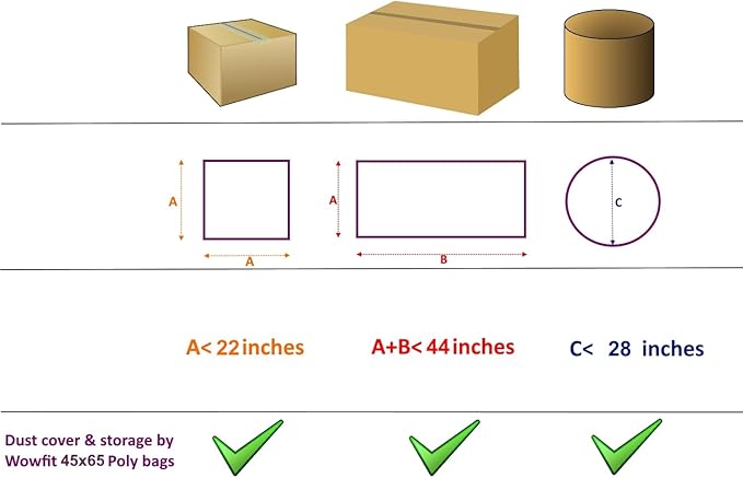 Wowfit 5 CT 45x65 inches Extra Large Clear Plastic Bags Perfect for Car Seat, Luggage, Suitcase, Stroller, Chair, Kids Bike and Attic Storage (2 Mil Flat Bags, Include 5 Ties)