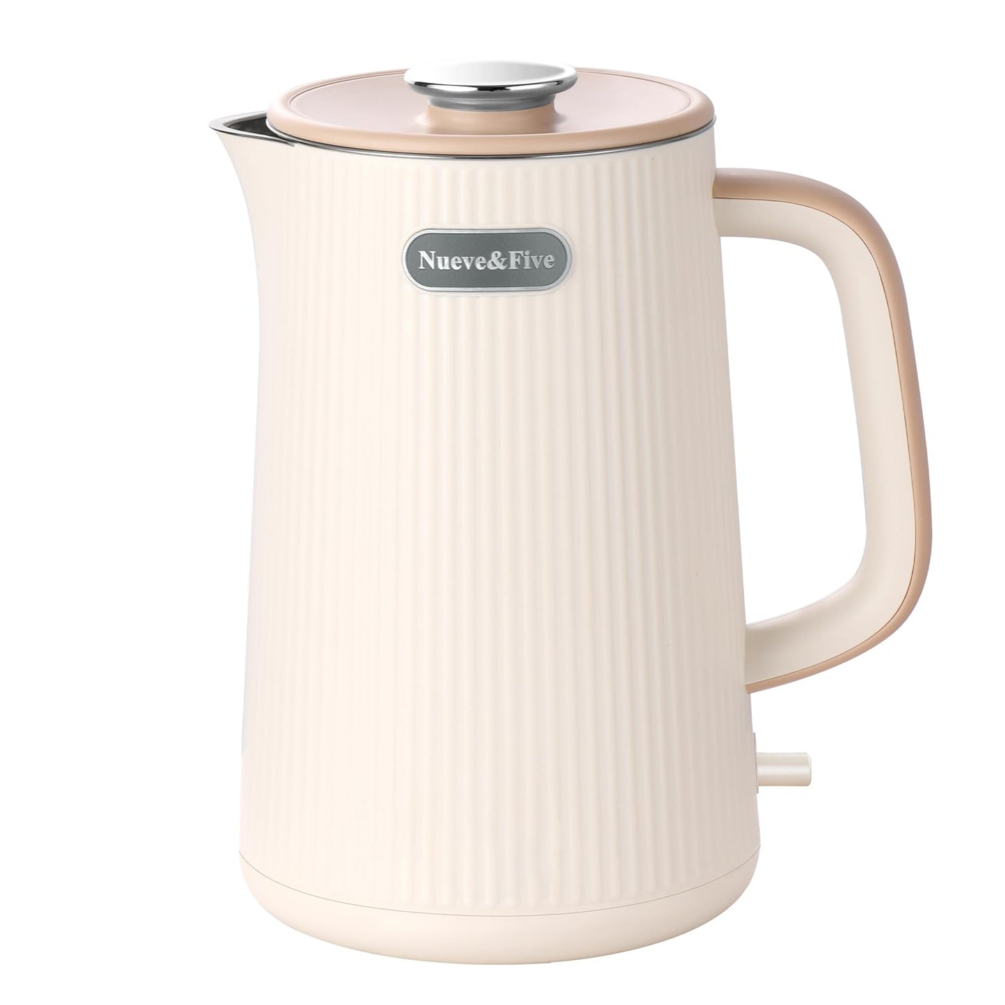 Nueve&Five 1.7L (57oz) Large Electric Kettle Perfect for 7+Cups of Tea and Coffee,2 quarts Double Wall Big Electric Tea Kettle,Auto Shut Off,1200W Hot Water Kettle Electric-Black