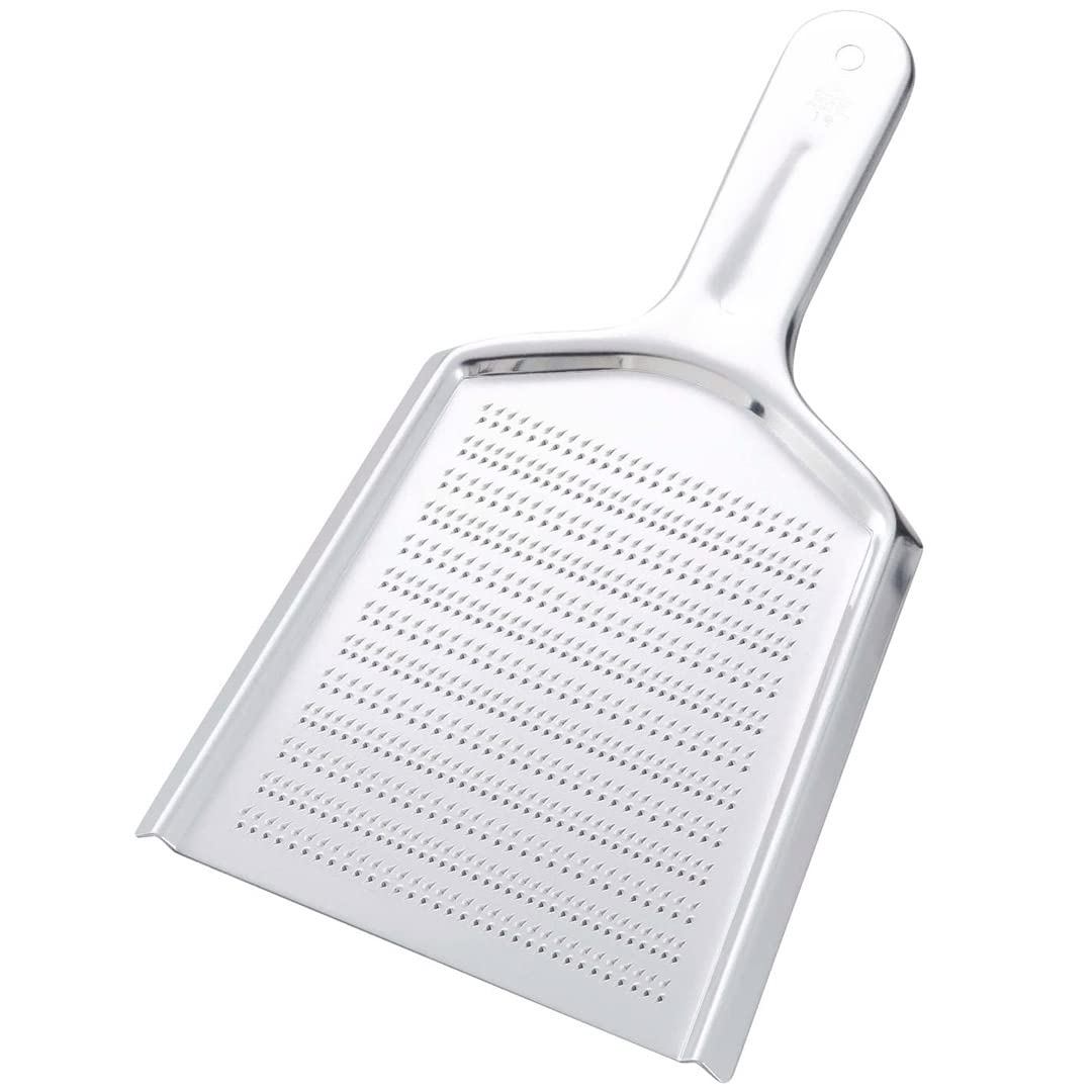 TIKUSAN Japanese Grater Oroshigane Slicer Stainless Steel Made in Japan for Radish Garlic Ginger Fruits Root Vegetables (4.1"x8.5")
