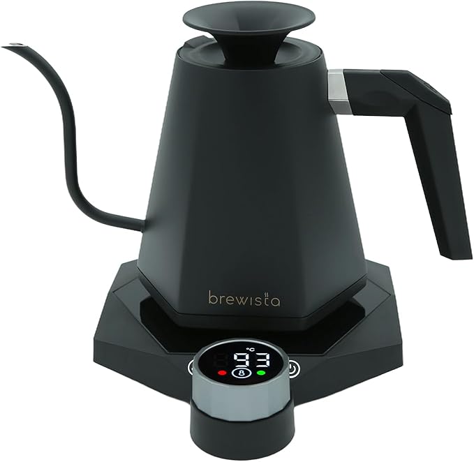 Brewista X Series Electric Gooseneck Kettle, Stainless Steel Water Boiler, Precise Digital Temperature Control, Fast Boiling, Keep Warm, Auto Shut-Off for Pour-Over Coffee & Tea, Home, 0.8L, White