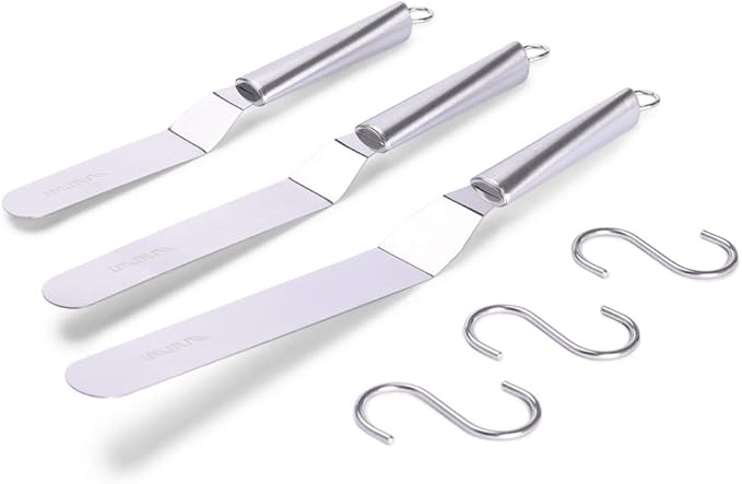 Cake Frosting Spatula Set, 4 6 8 10 Inch Straght Icing Spreader Knife For Baking, Decorating Cakes