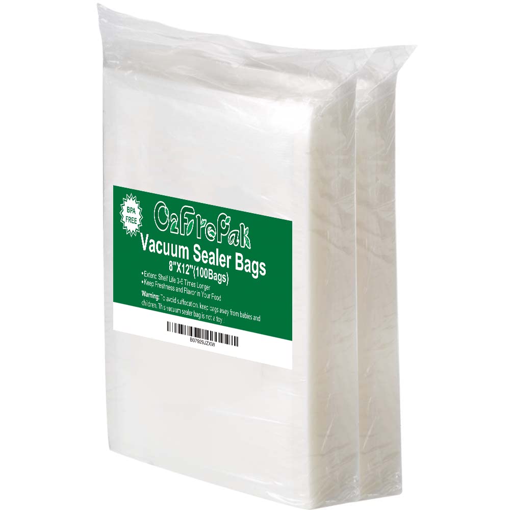 O2frepak Quart 8"x12" Vacuum Sealer Bags 400ct for Food Storage