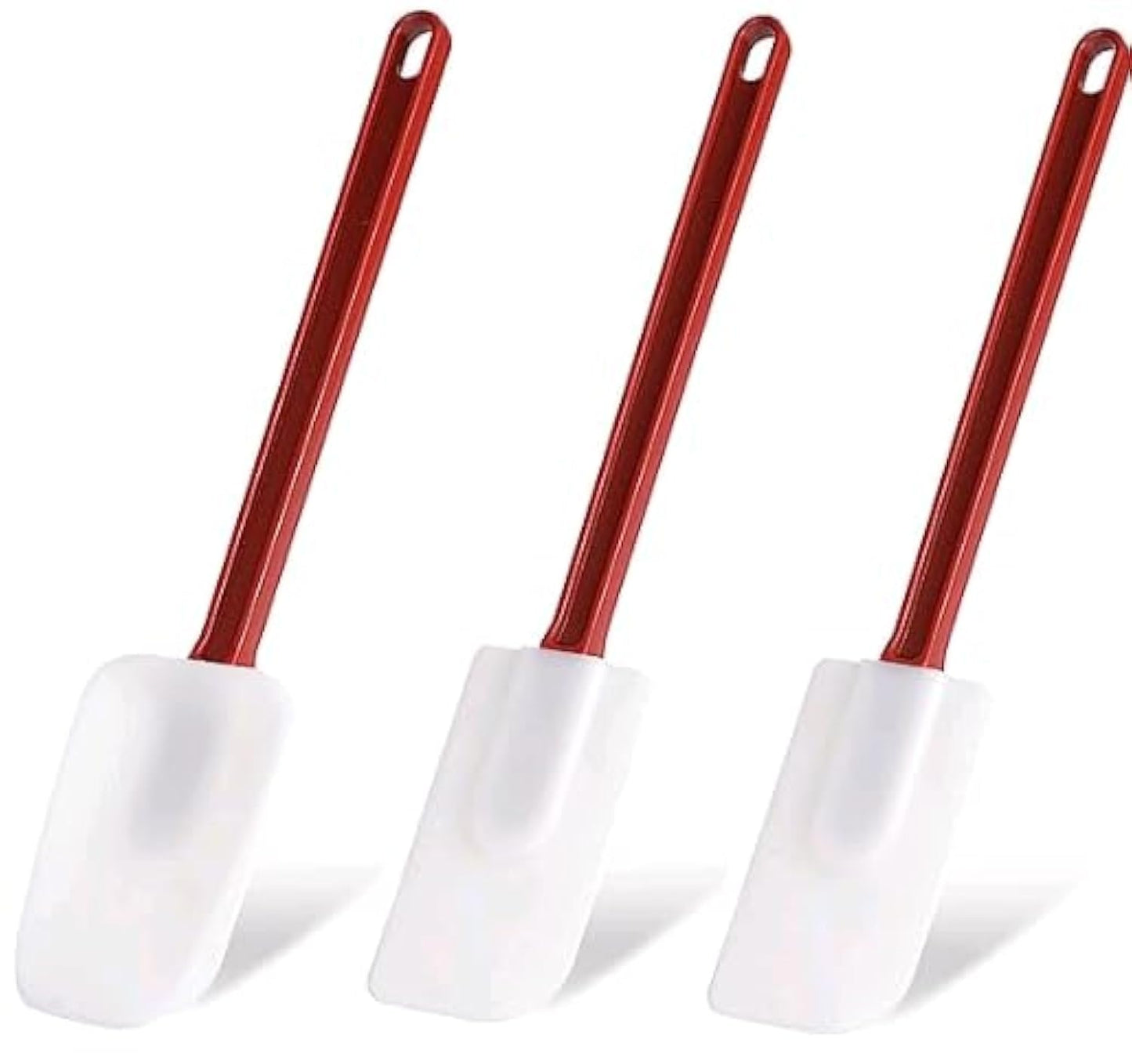 Silicone High Heat Spatula Set, 3pc (9.5/14/16Inches) - Commercial Rubber Spatula for Cooking