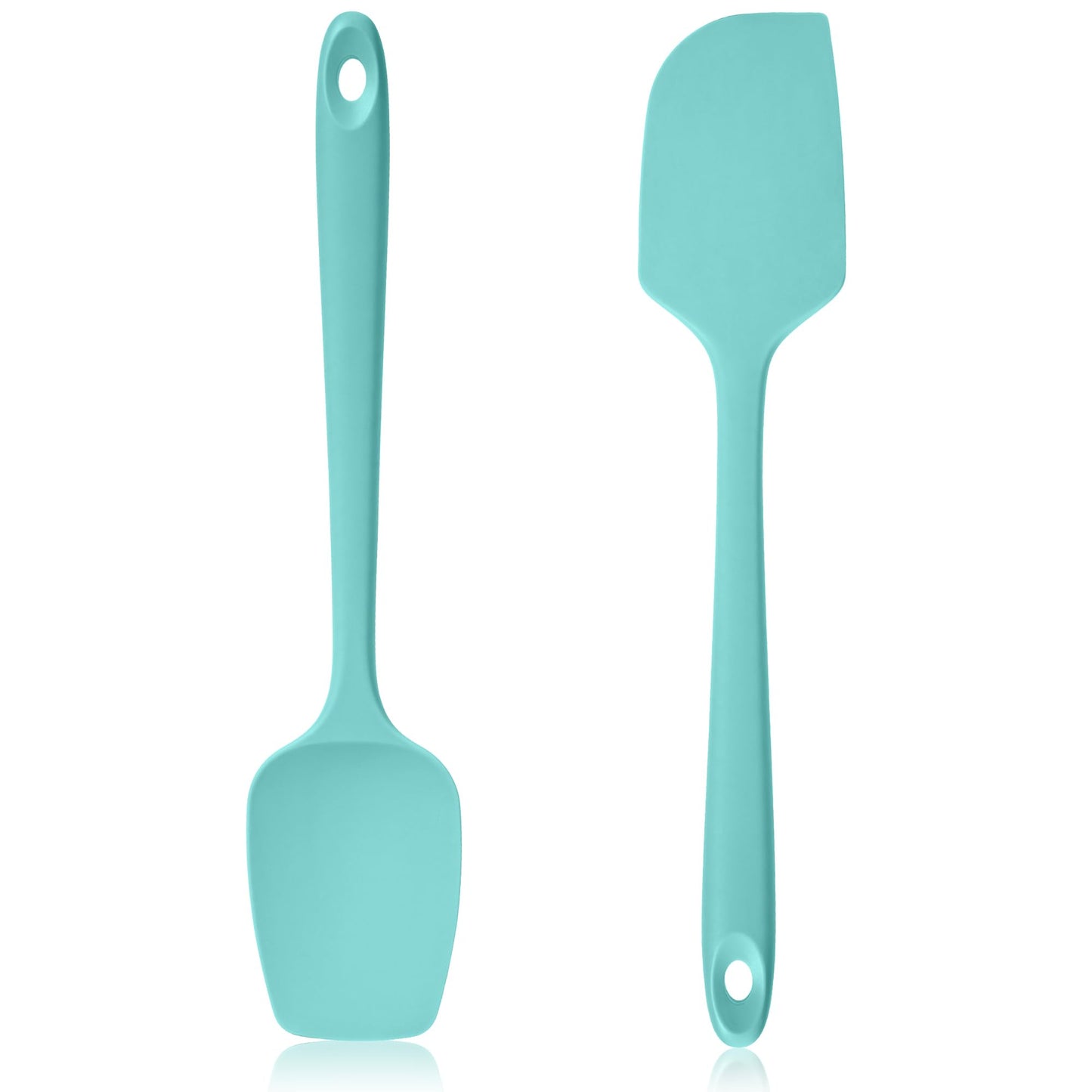 Lilybeam 600ºF Heat Resistant Silicone Spatula Spoonula Set of 2, Black