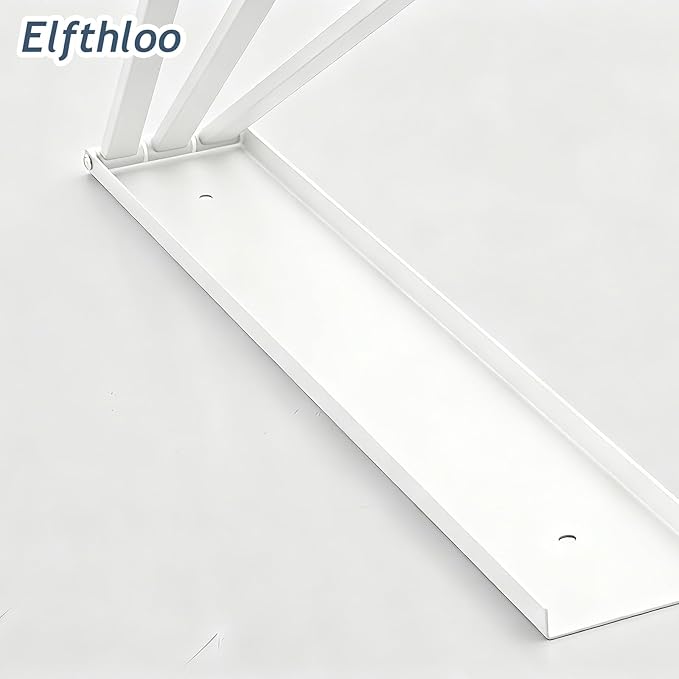 Swivel Foldable Towel Rack, Elfthloo 41cm(16 in) Rotating 3-Arm Towel Bar Rod, Space Saving Wall Mounted Holder, Stainless Steel Swing Out Hanger for Bathroom, Kitchen (1 Pack, White)