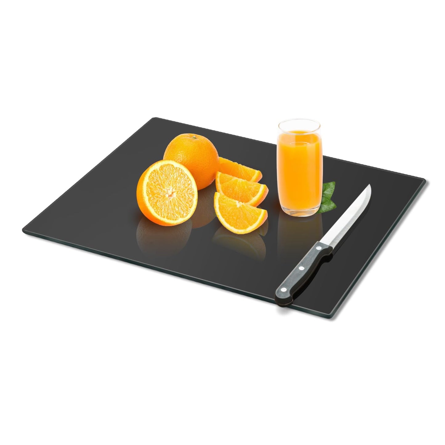 Mymonfif Tempered Glass Cutting Board for Kitchen, Clear Glass Board for Countertop, with Non-Slip Feet, Heat Resistant, Large Size 12x16" 2Pcs, Small Size 12x8" 2Pcs