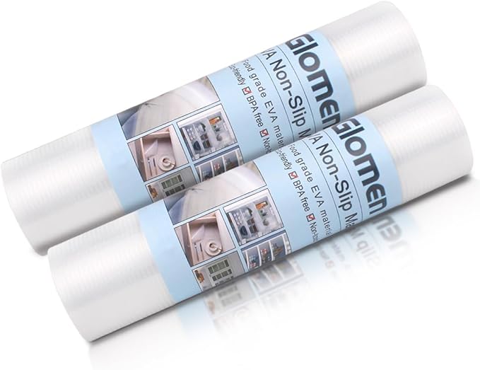Refrigerator Liners, Shelf Liners for Kitchen Cabinet, Washable Oil-Proof for Drawer, Cabinet, Shelves, Refrigerator, Storage, 12 Inches x 20 FT, Non-Slip Cabinet Liner (12 Inches x 20 FT x 2 Rolls)…