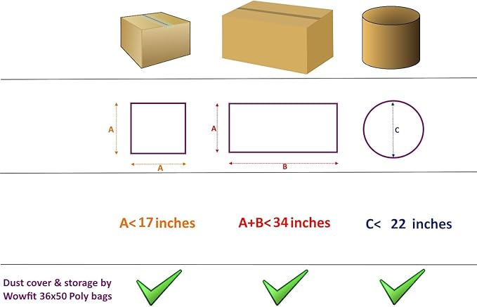 Wowfit 5 CT 36x50 inches Extra Large Clear Plastic Bags, Durable and Multipurpose, Transparent for Attic and Basement Storage (1.6 Mil Flat Bags, Includes 5 Ties)
