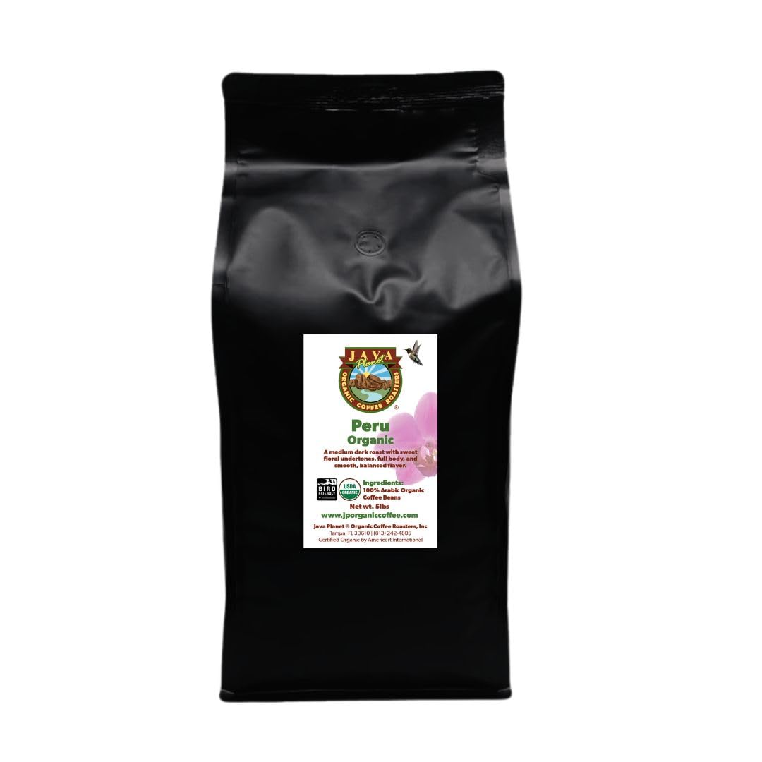 Java Planet Low Acid Organic Whole Bean Coffee, Papua New Guinea, 16 oz