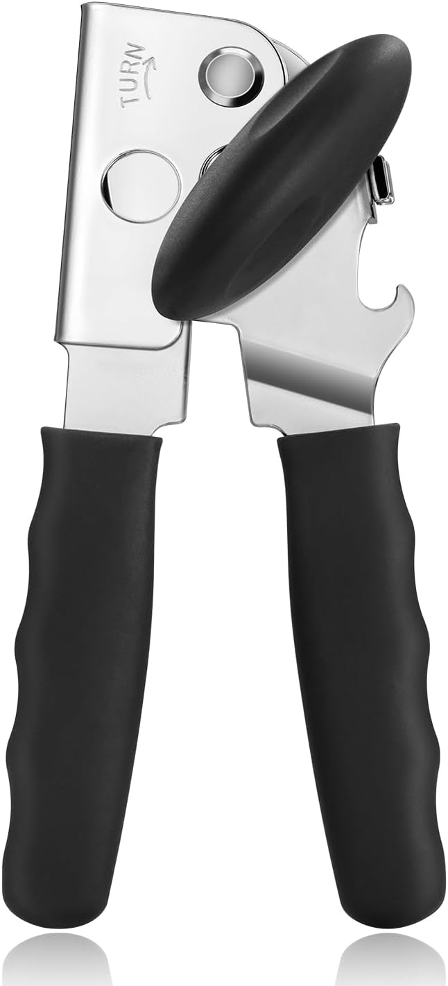 UHIYEE Heavy Duty Hand Can Opener with Comfortable Grip for Seniors, Blue