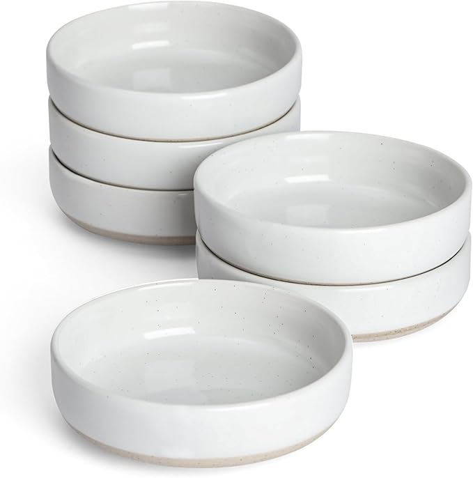 famiware Ceramic Soy Sauce Dish, 3oz Dipping Bowls Set of 6, Verdure