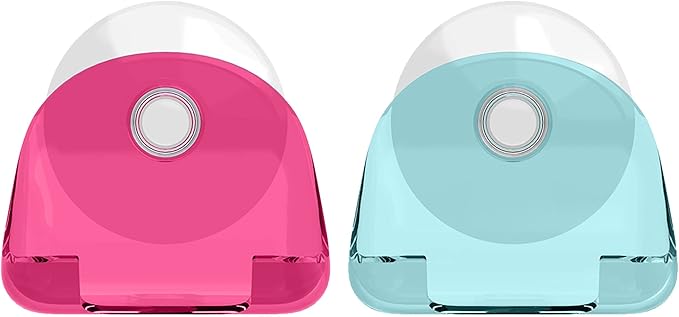 kwmobile 2x Razor Holder with Suction Cup - Self-Adhesive Shaver Wall Mount - Bathroom Organizer for Glass and Tiles - Light Blue/Dark Pink/Transparent