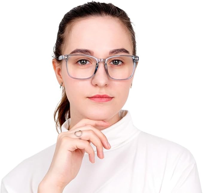YEIN Bifocal Reading Glasses with Blue Light Blocking Lenses, Bifocal Reader for Women and Men, Vintage Square frame with Spring Hinge (+1.00/+4.00 magnification)