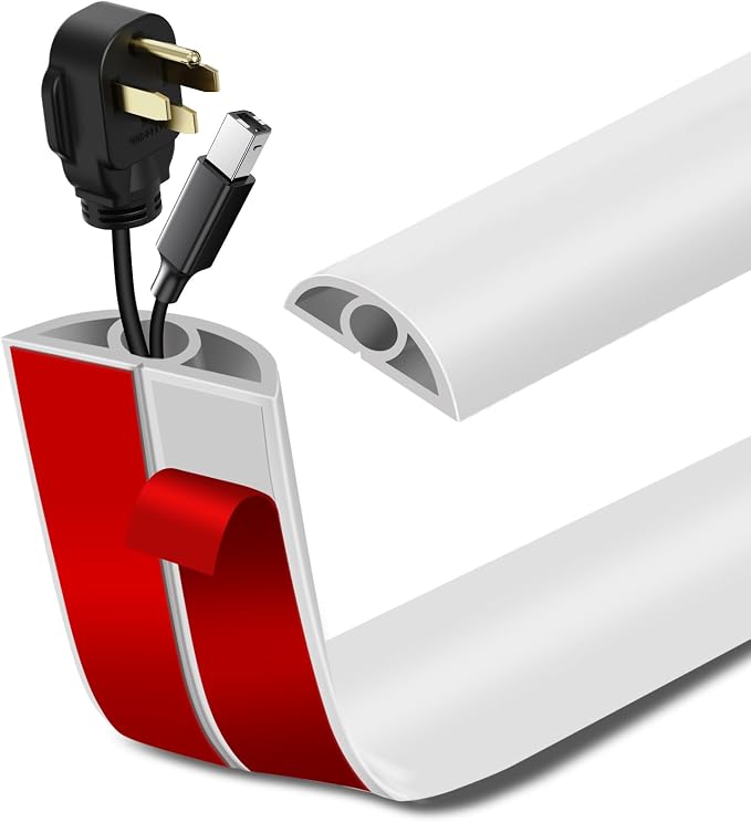 Floor Cord Cover Self Adhesive Cord Hider Floor Extension Cord Covers