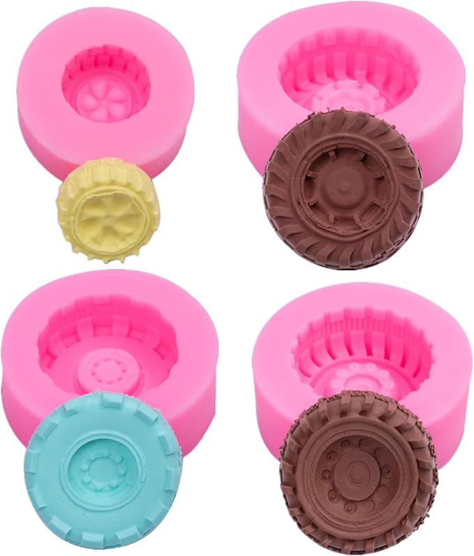 3Pcs Rose Wreath Flower Bouquet Leaves Fondant Molds for Wedding Cake Decorating Cupcake Topper Candy Chocolate Gum Paste Polymer Clay