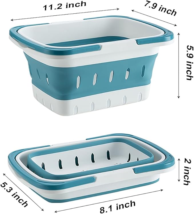Portable Shower Caddy Tote, Plastic Storage Collapsible Caddy Basket with Handles, Box Organizer Bin for Bathroom, Kitchen, College Dorm,Gym (Grey 1 pack)