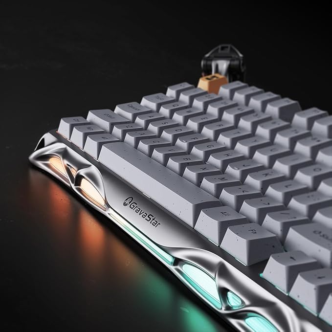 GravaStar Mercury K1 Pro Wireless Gaming Keyboard, Aluminum Alloy, 75% Layout