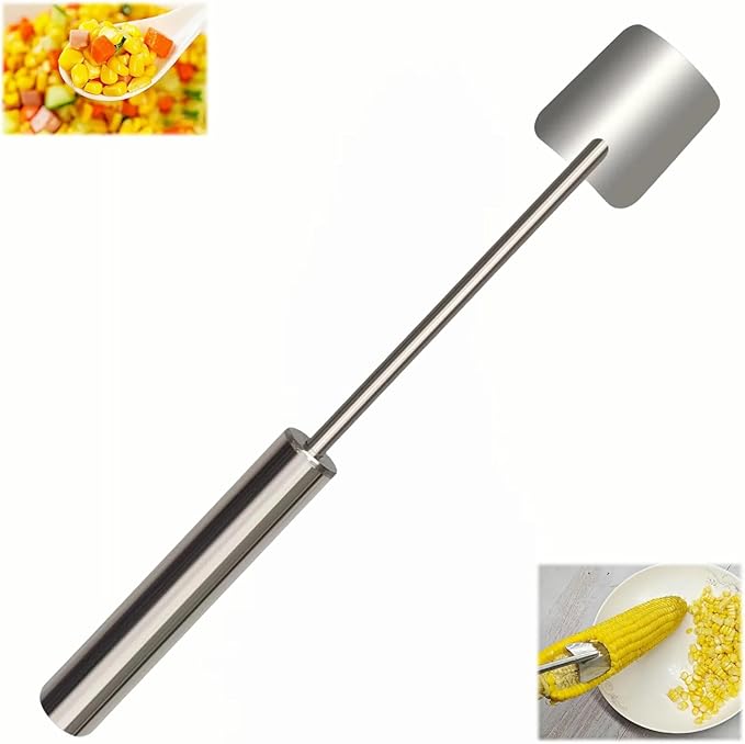 Latest Corn Peeler | Long-Handle Stainless Steel Kernel Remover | Fast, Labor-Saving & Safe | Easy-Clean Tool for Home, Restaurants & BBQs (CK-C(2Pcs))