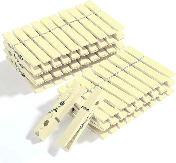 Mr. Pen- Wooden Clothes Pins, Natural Wood, 50 Pack, 2.9 Inch, Beige, Rust Resistant Clothes Pins for Hanging Clothes, Clothes Pins Wood, Clothing Pins, Clothes Pegs, Clothespins, Wood Clothespin