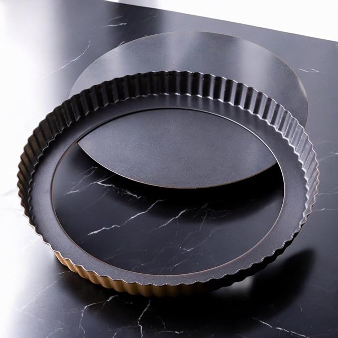 FIDZ PAN 8 Pack Mini Tart Pans 4 Inch with Removable Bottom Round Nonstick Deep Quiche Pan, Heavy Duty Perfect for Baking Fruit Tarts, Quiches & Dessert