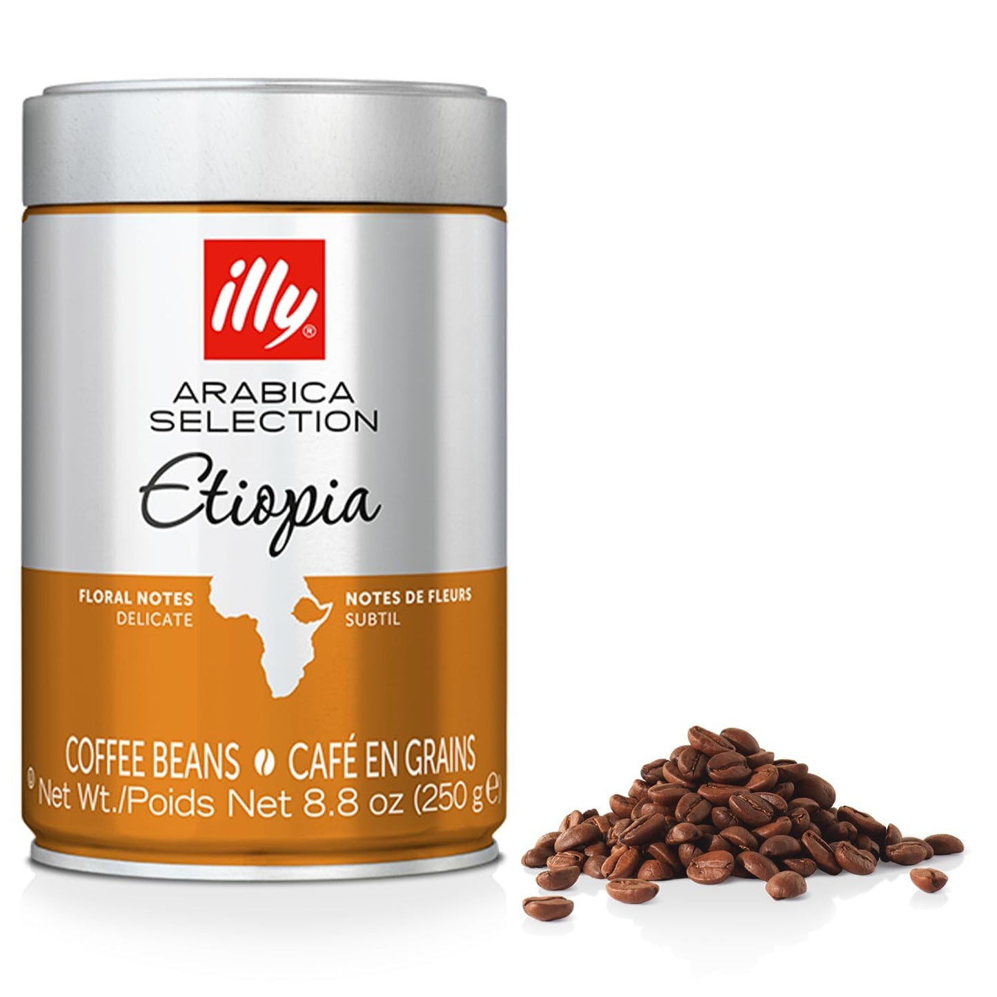 Illy Intenso Whole Bean Coffee, Dark Roast, Intense, Robust And Full Flavored With Notes Of Deep Cocoa, 100% Arabica Coffee, No Preservatives, 8.8 Ounce (Pack Of 1)